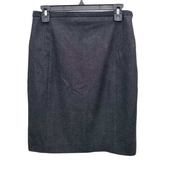 Express Design Studio Women's Black Denim High Waisted‎ Career Pencil Skirt 4 - Picture 1 of 6